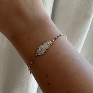 Swarovski feather bracelet